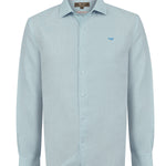 Camisa Lino Orgánico Hombre Linenit Verde Rockford