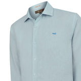 Camisa Lino Orgánico Hombre Linenit Verde Rockford