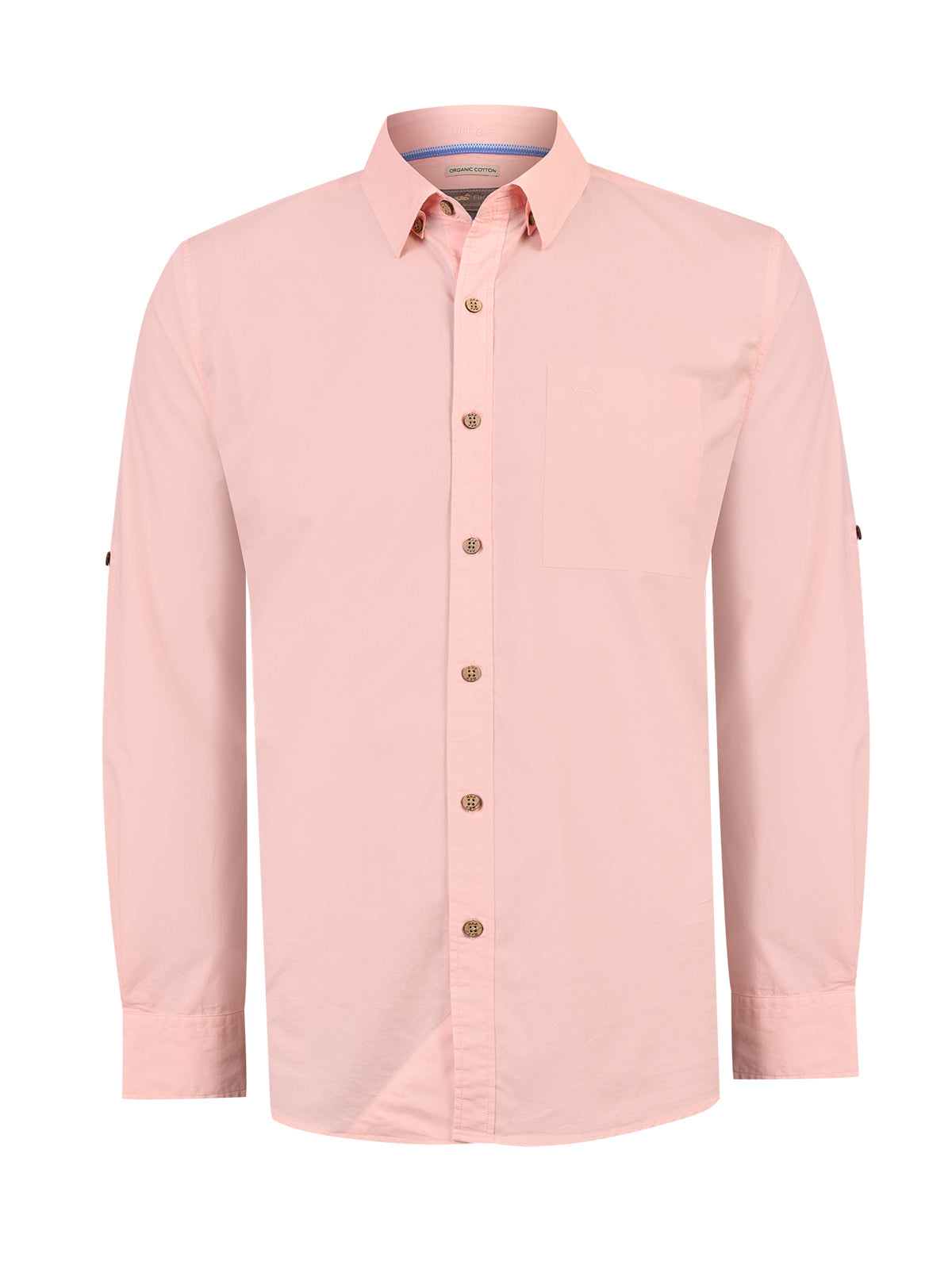 Camisa Algodón Orgánico Hombre Galiton Rosado Rockford
