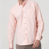 Camisa Algodón Orgánico Hombre Galiton Rosado Rockford