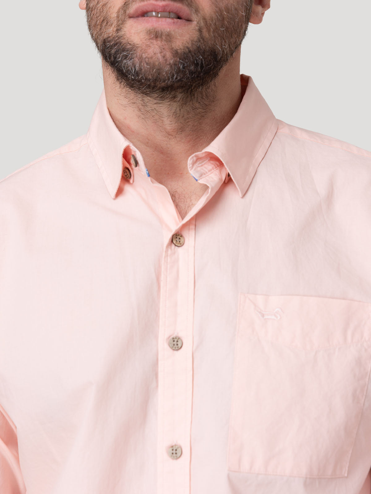 Camisa Algodón Orgánico Hombre Galiton Rosado Rockford