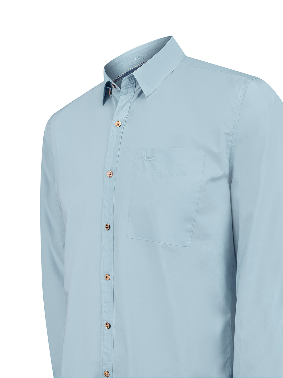Camisa Algodón Orgánico Hombre Galiton Celeste Rockford