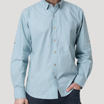 Camisa Algodón Orgánico Hombre Galiton Celeste Rockford