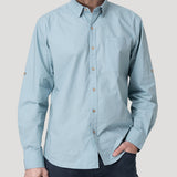 Camisa Algodón Orgánico Hombre Galiton Celeste Rockford