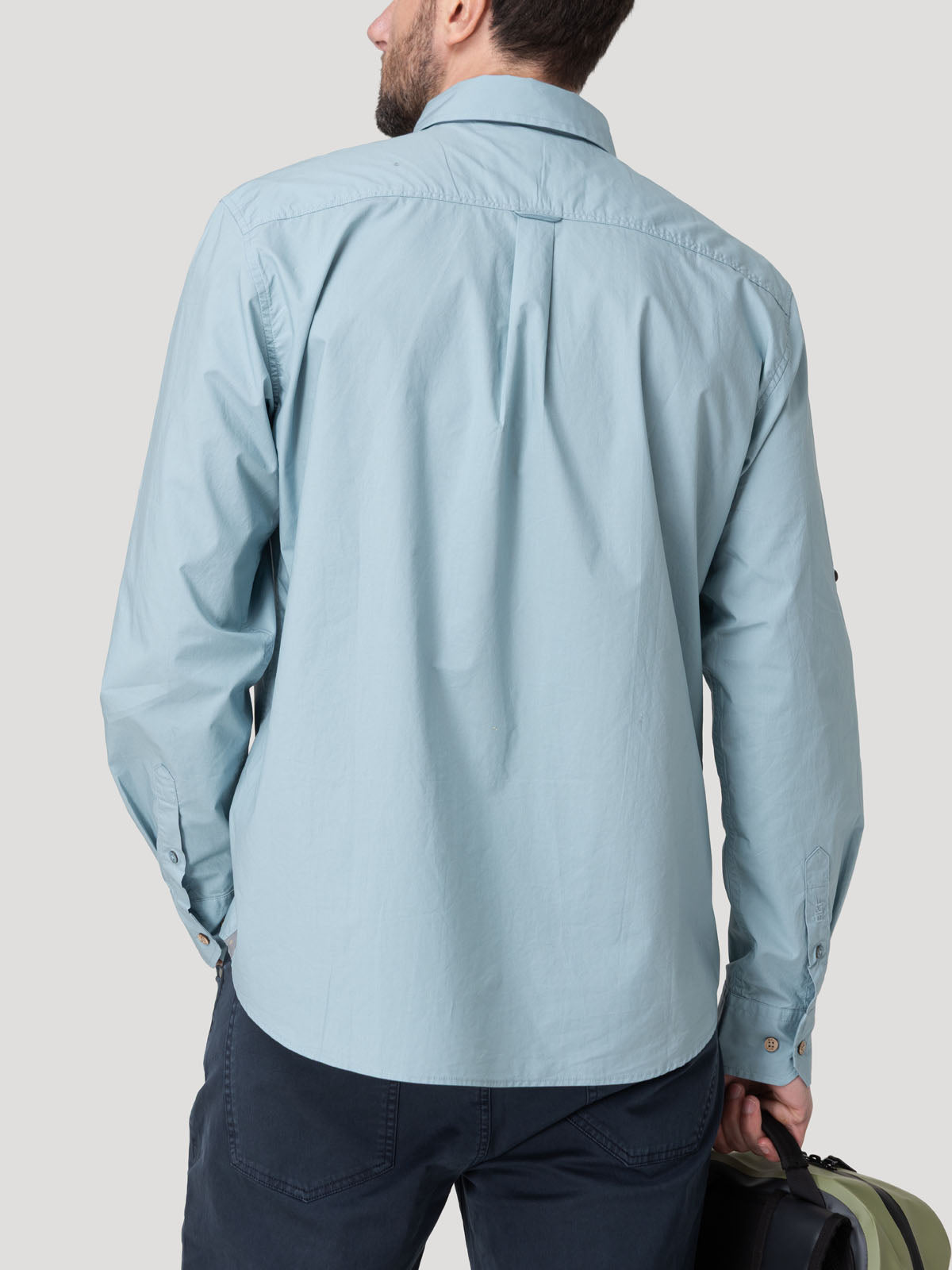 Camisa Algodón Orgánico Hombre Galiton Celeste Rockford