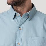 Camisa Algodón Orgánico Hombre Galiton Celeste Rockford