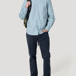 Camisa Algodón Orgánico Hombre Galiton Celeste Rockford