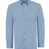 Camisa Algodón Orgánico Hombre Galiton Azul Rockford