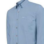 Camisa Algodón Orgánico Hombre Galiton Azul Rockford
