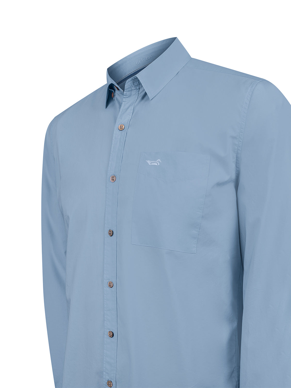 Camisa Algodón Orgánico Hombre Galiton Azul Rockford