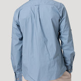 Camisa Algodón Orgánico Hombre Galiton Azul Rockford