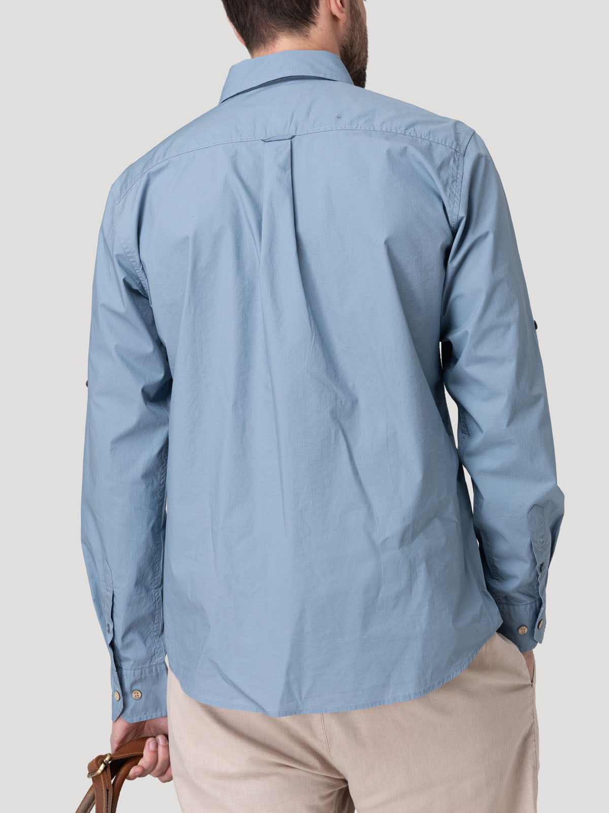 Camisa Algodón Orgánico Hombre Galiton Azul Rockford