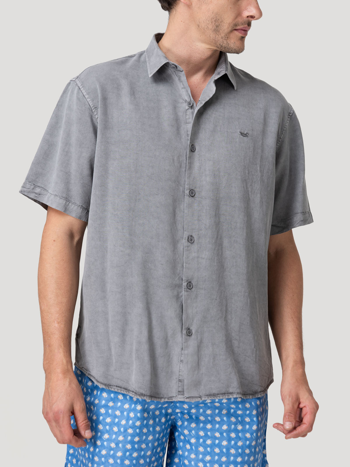 Camisa Tencel Hombre Tenpro Azul Rockford