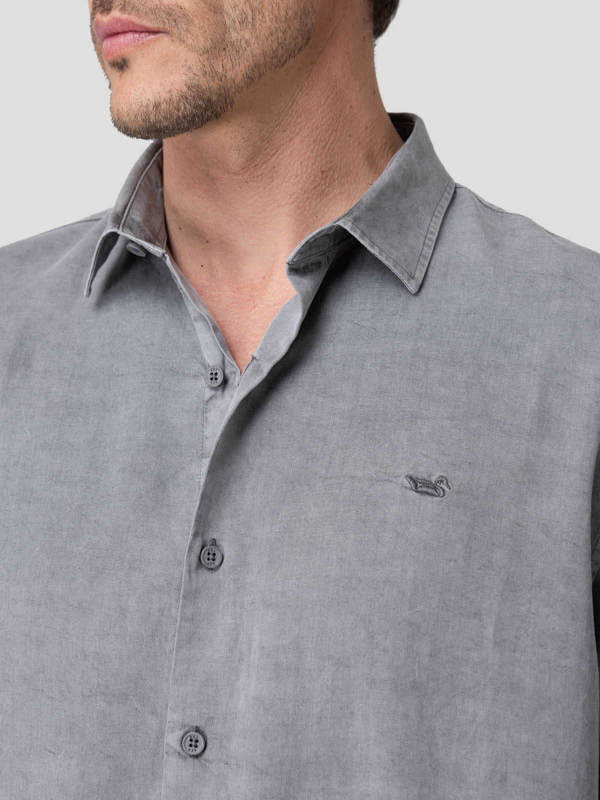 Camisa Tencel Hombre Tenpro Azul Rockford