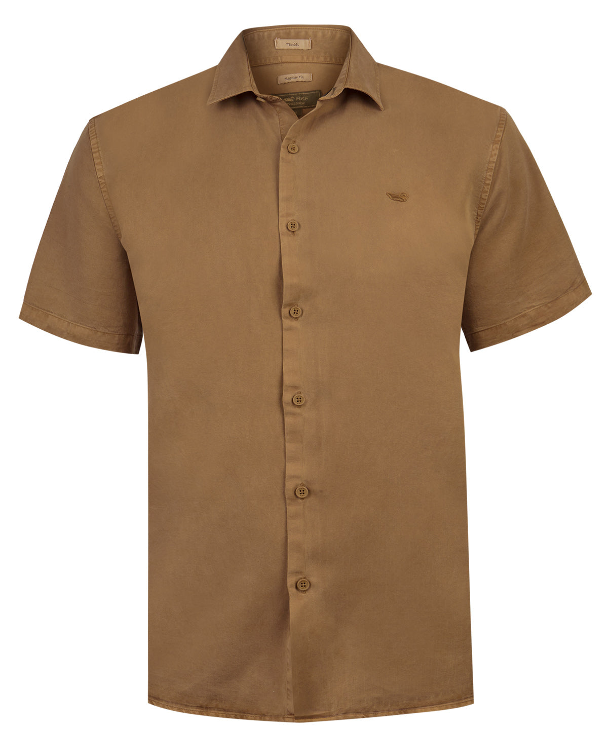 Camisa Tencel Hombre Tenpro Café Rockford