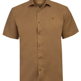 Camisa Tencel Hombre Tenpro Café Rockford