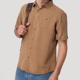 Camisa Tencel Hombre Tenpro Café Rockford