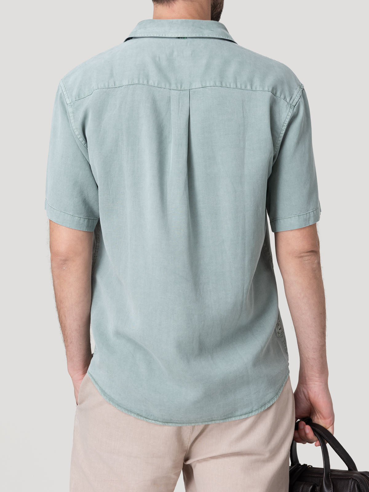 Camisa Tencel Hombre Tenpro Celeste Rockford