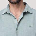 Camisa Tencel Hombre Tenpro Celeste Rockford