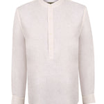 Camisa Lino Orgánico Hombre Linenmao Blanco Rockford