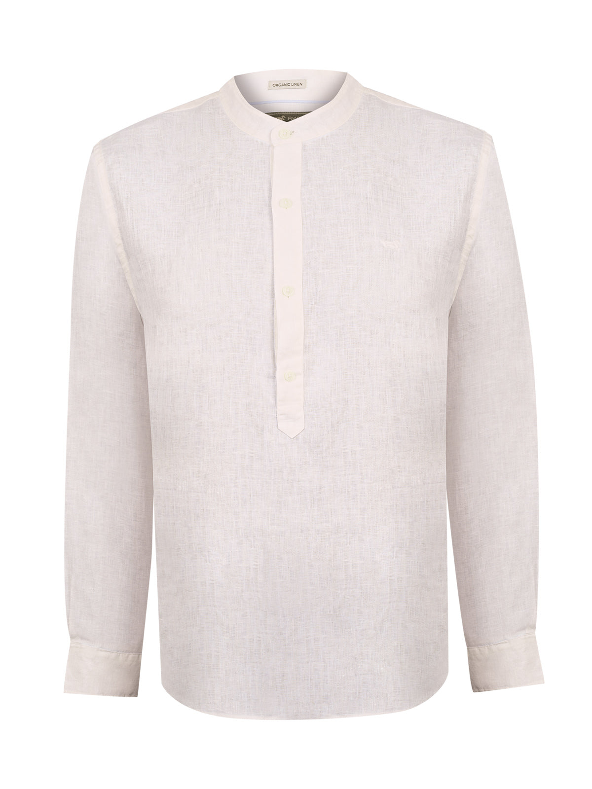 Camisa Lino Orgánico Hombre Linenmao Blanco Rockford
