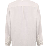 Camisa Lino Orgánico Hombre Linenmao Blanco Rockford
