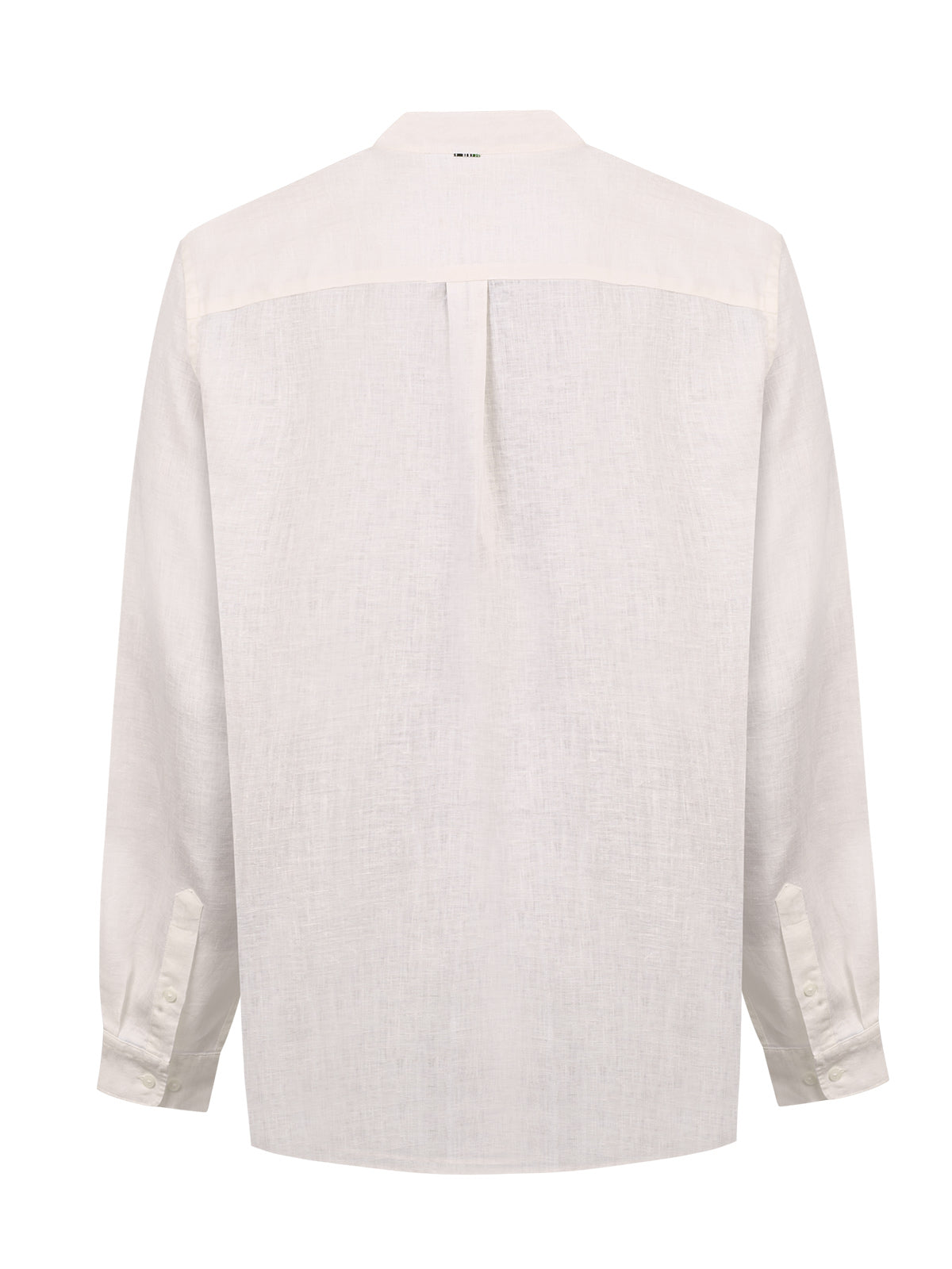 Camisa Lino Orgánico Hombre Linenmao Blanco Rockford