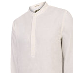 Camisa Lino Orgánico Hombre Linenmao Blanco Rockford
