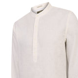 Camisa Lino Orgánico Hombre Linenmao Blanco Rockford