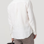 Camisa Lino Orgánico Hombre Linenmao Blanco Rockford