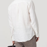 Camisa Lino Orgánico Hombre Linenmao Blanco Rockford