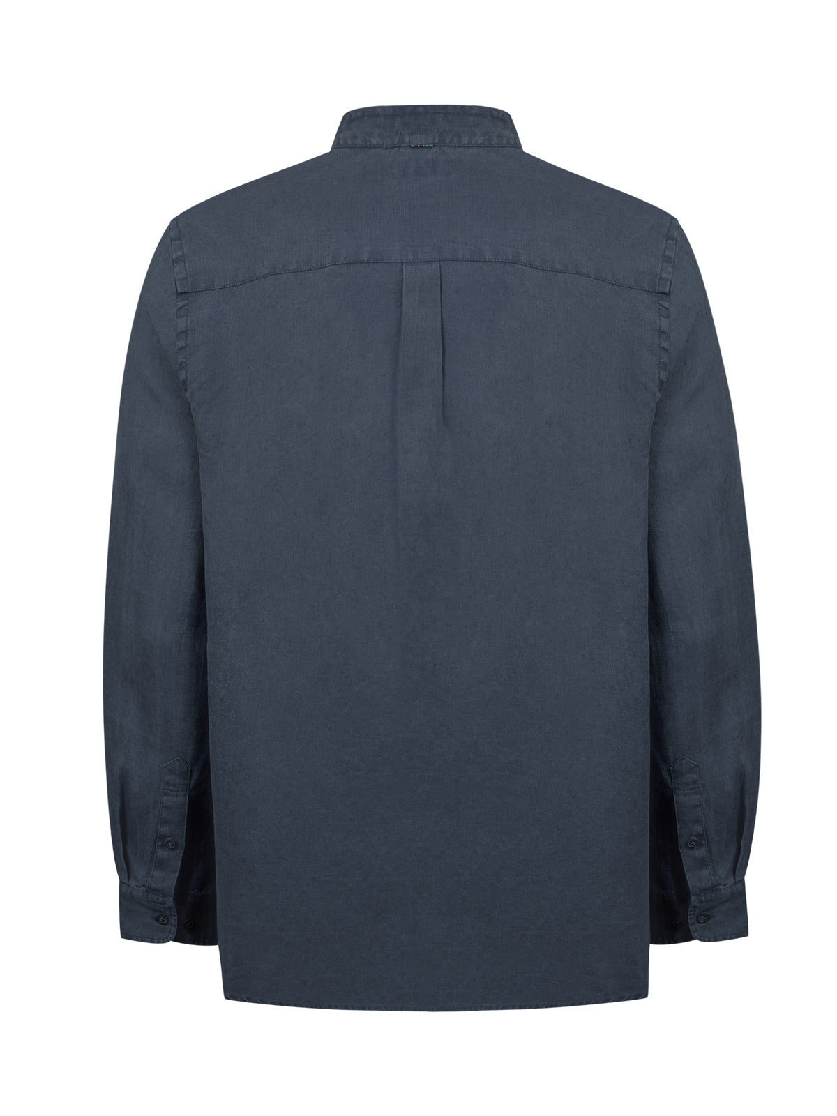 Camisa Lino Orgánico Hombre Linenmao Azul Rockford