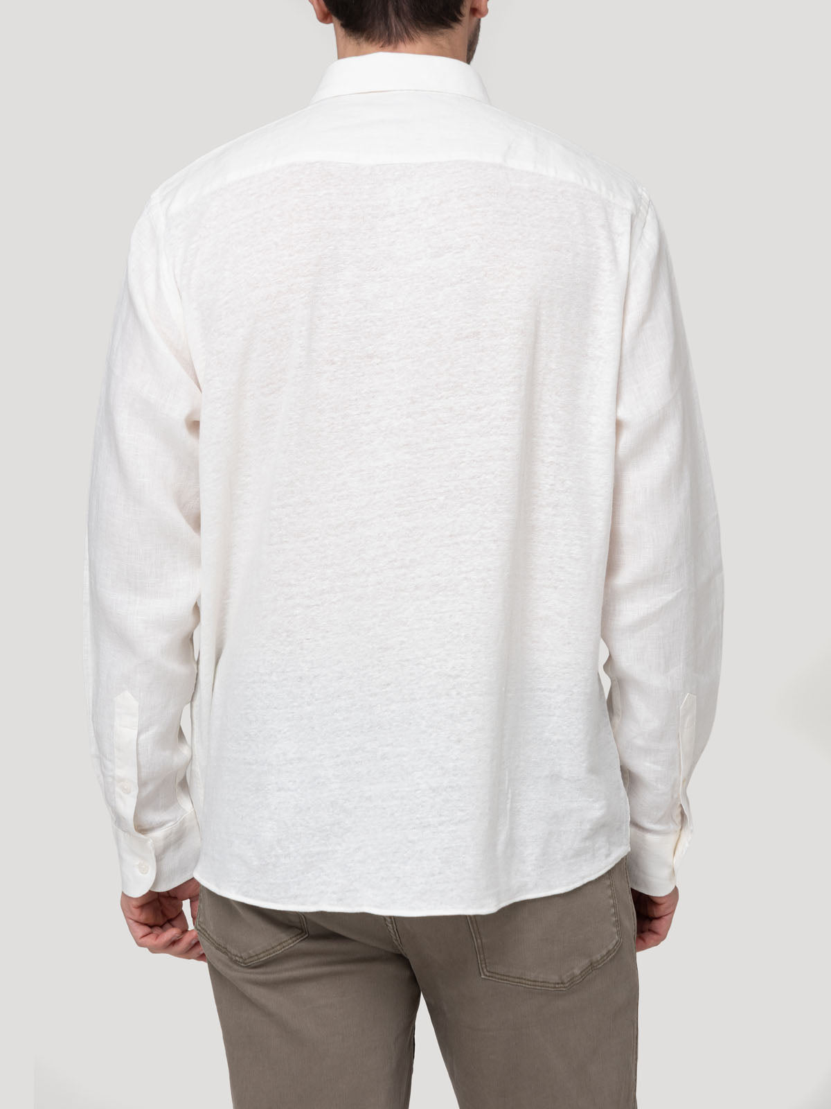 Camisa Lino Orgánico Hombre Linenjer Beige Rockford