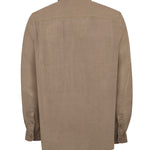 Camisa Lino Orgánico Hombre Linenjer Café Rockford
