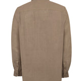 Camisa Lino Orgánico Hombre Linenjer Café Rockford