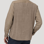 Camisa Lino Orgánico Hombre Linenjer Café Rockford