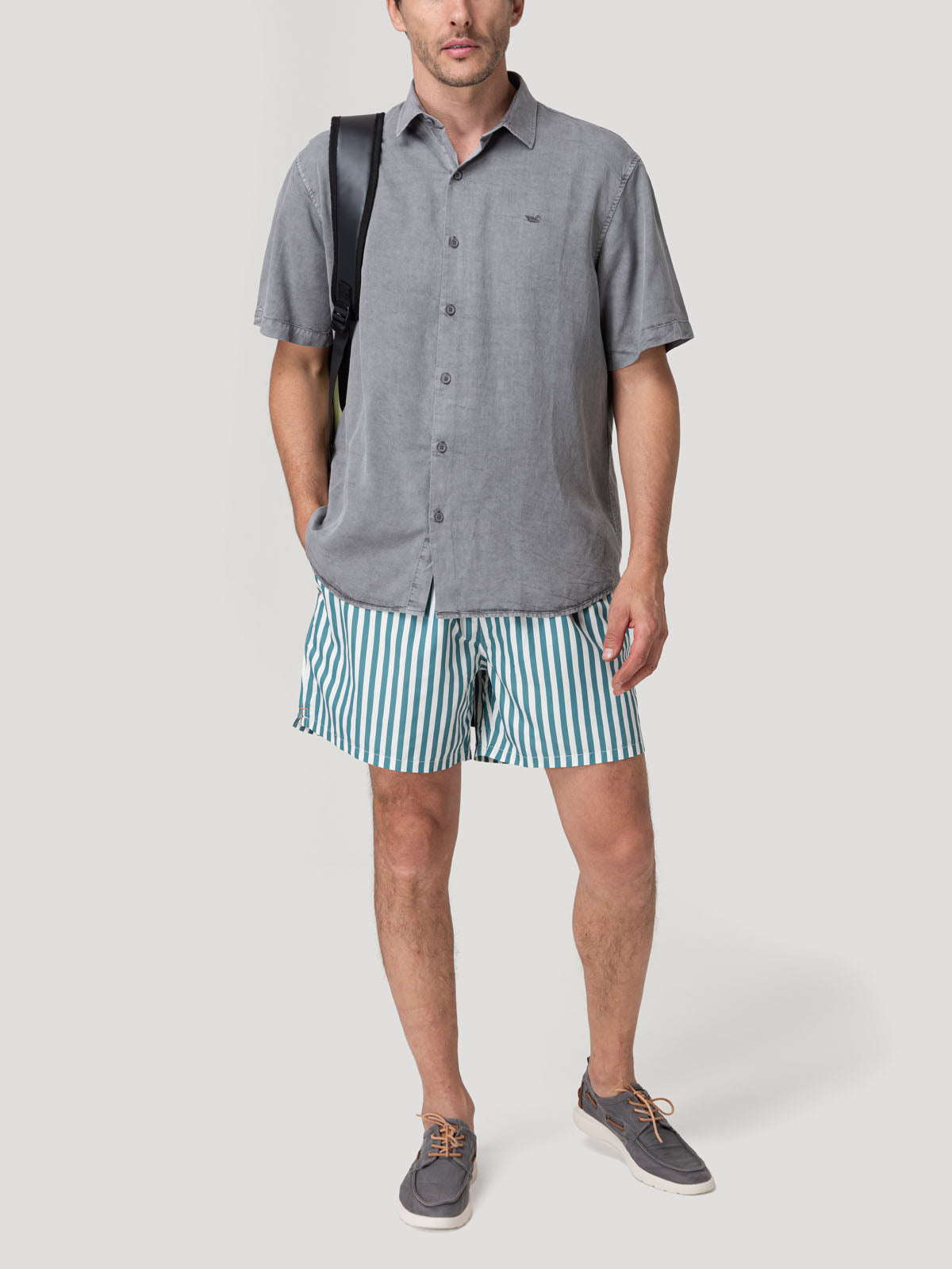 Traje De Baño Fibras Recicladas Hombre Izam Celeste Rockford