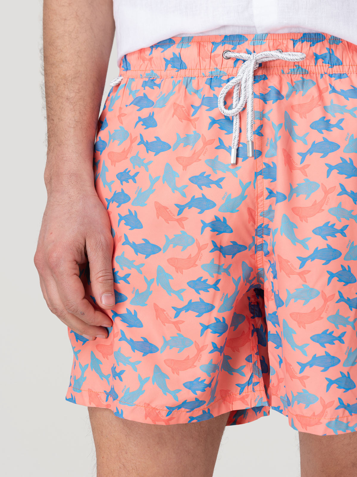 Traje De Baño Fibras Recicladas Hombre Izam Naranjo Rockford