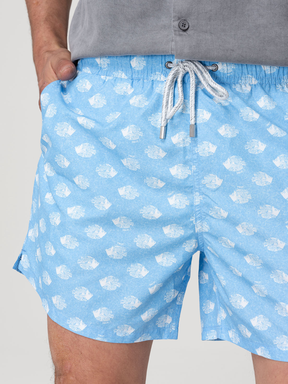 Traje De Baño Fibras Recicladas Hombre Izam Celeste Rockford
