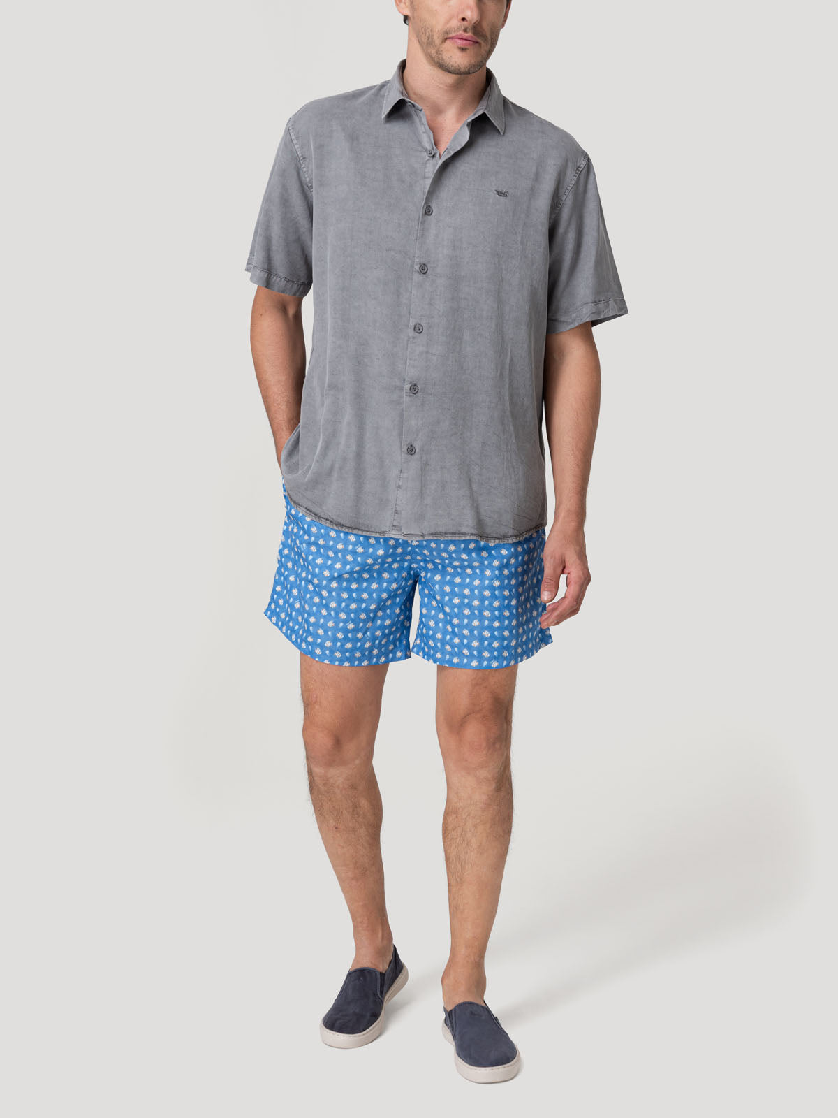 Traje De Baño Fibras Recicladas Hombre Izam Marino Rockford