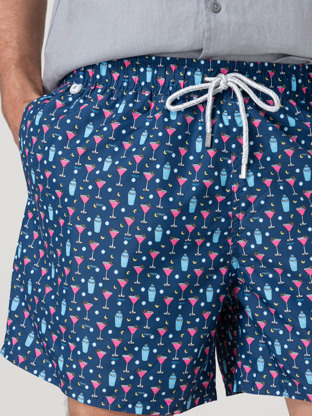 Traje De Baño Fibras Recicladas Hombre Izam Azul Rockford