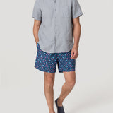Traje De Baño Fibras Recicladas Hombre Izam Azul Rockford