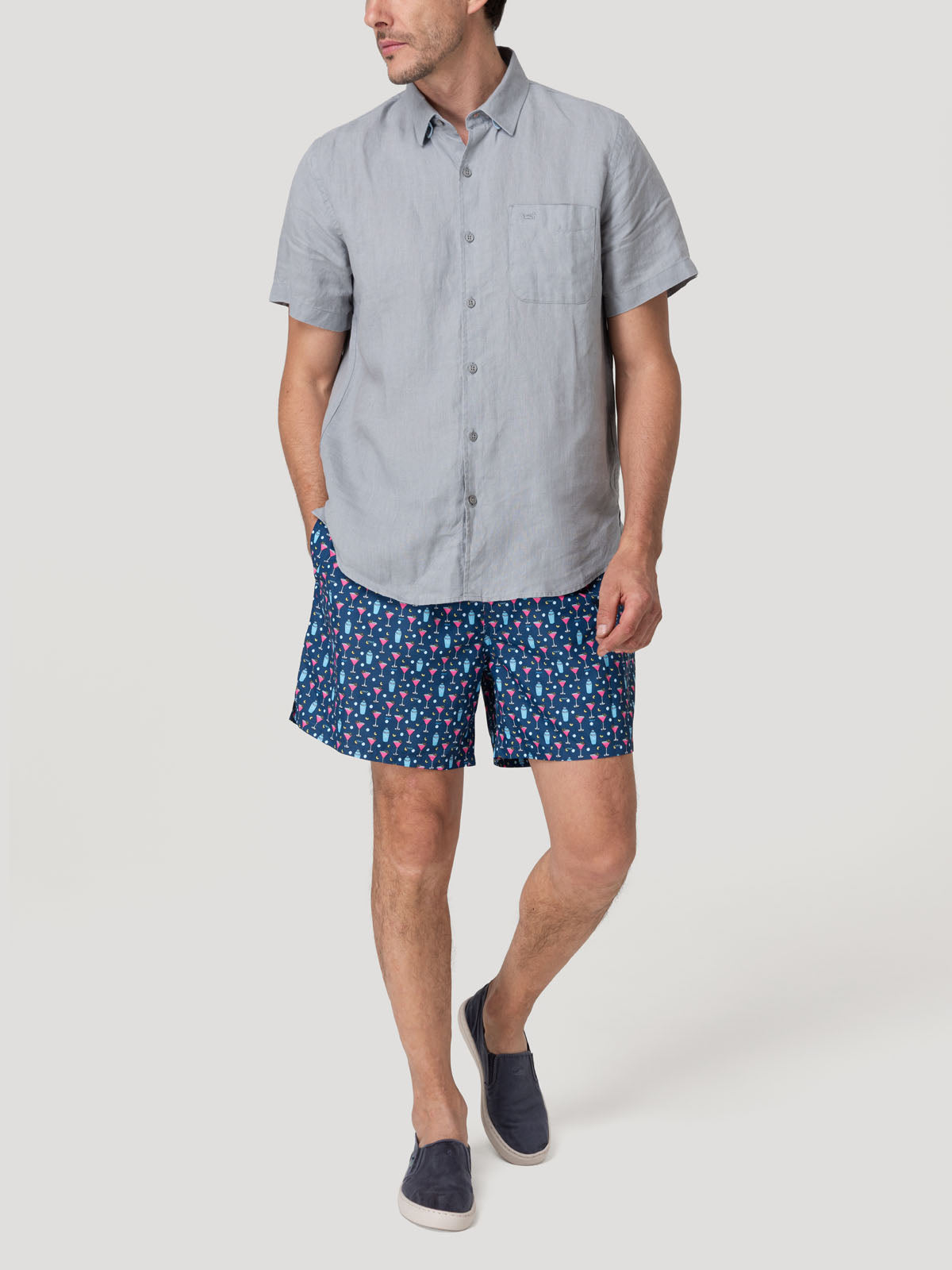 Traje De Baño Fibras Recicladas Hombre Izam Azul Rockford