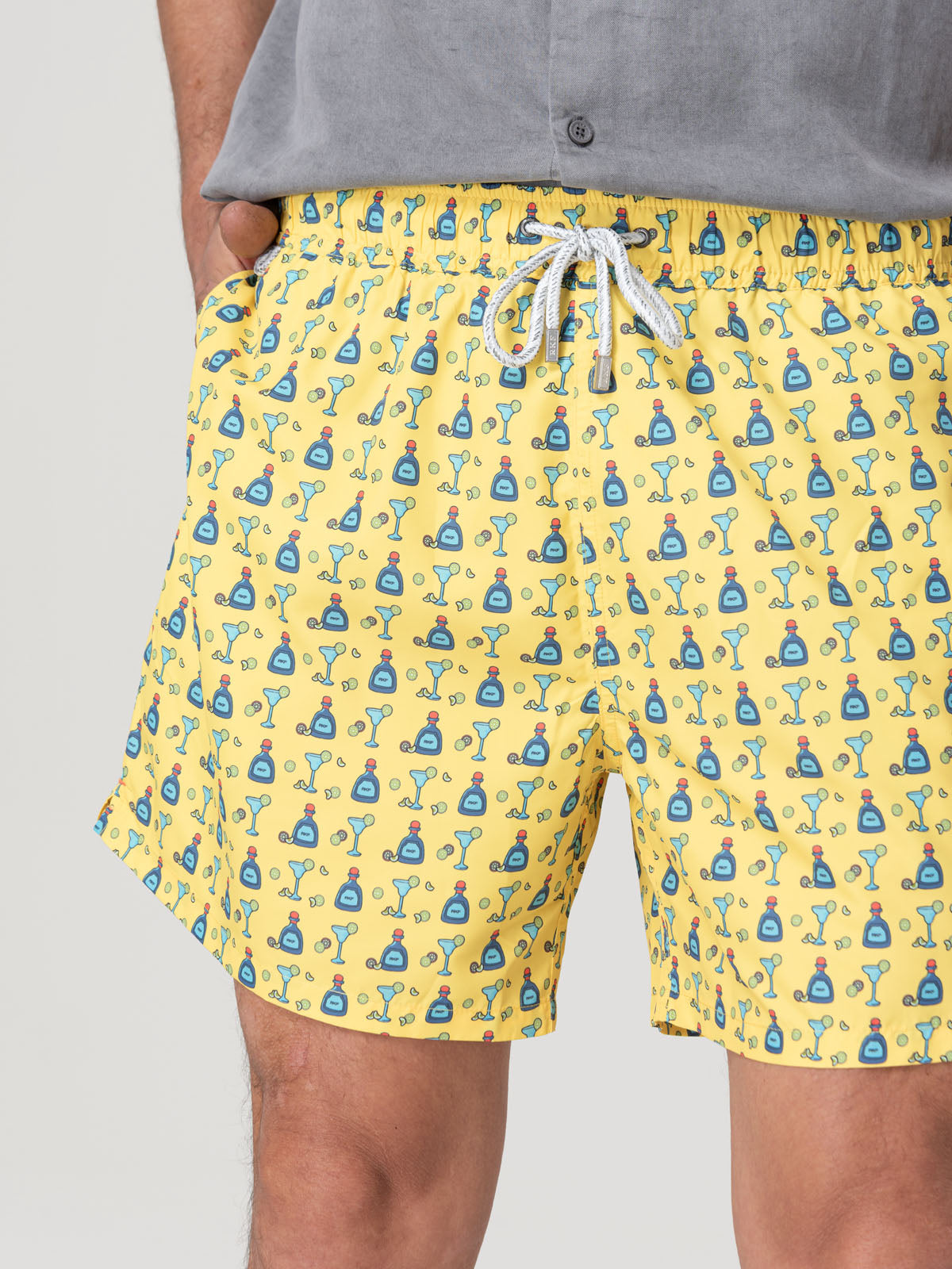 Traje De Baño Fibras Recicladas Hombre Izam Amarillo Rockford