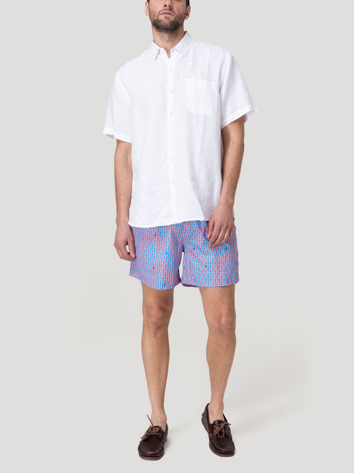 Traje De Baño Fibras Recicladas Hombre Izam Rosado Rockford