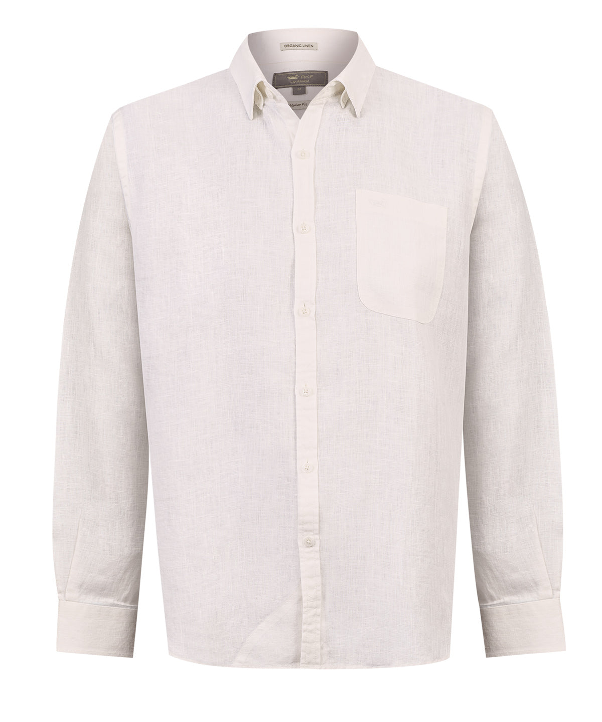 Camisa Lino Orgánico Hombre Claslinen Blanco Rockford