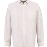 Camisa Lino Orgánico Hombre Claslinen Blanco Rockford