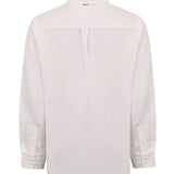 Camisa Lino Orgánico Hombre Claslinen Blanco Rockford