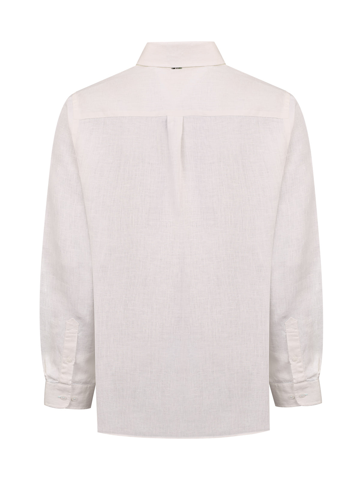Camisa Lino Orgánico Hombre Claslinen Blanco Rockford