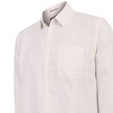 Camisa Lino Orgánico Hombre Claslinen Blanco Rockford